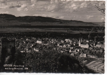 Ansichtskarte Götzis, Vorarlberg mit Burg Montfort